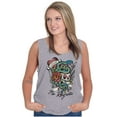 thumbnail image 4 of No Regrets Skull Snake Rose Tattoo Plus Size Graphic Tank Top Brisco Brands 3X, 4 of 5