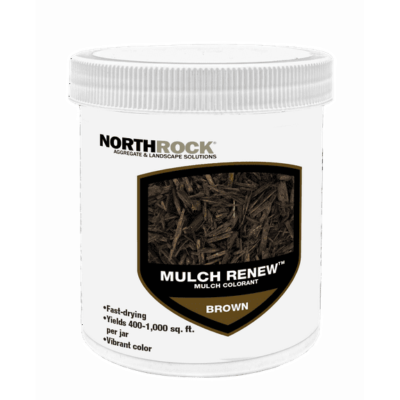 NorthRock Mulch Renew Brown Mulch Colorant, for Discolored Mulch, Landscaping, Garden Beds