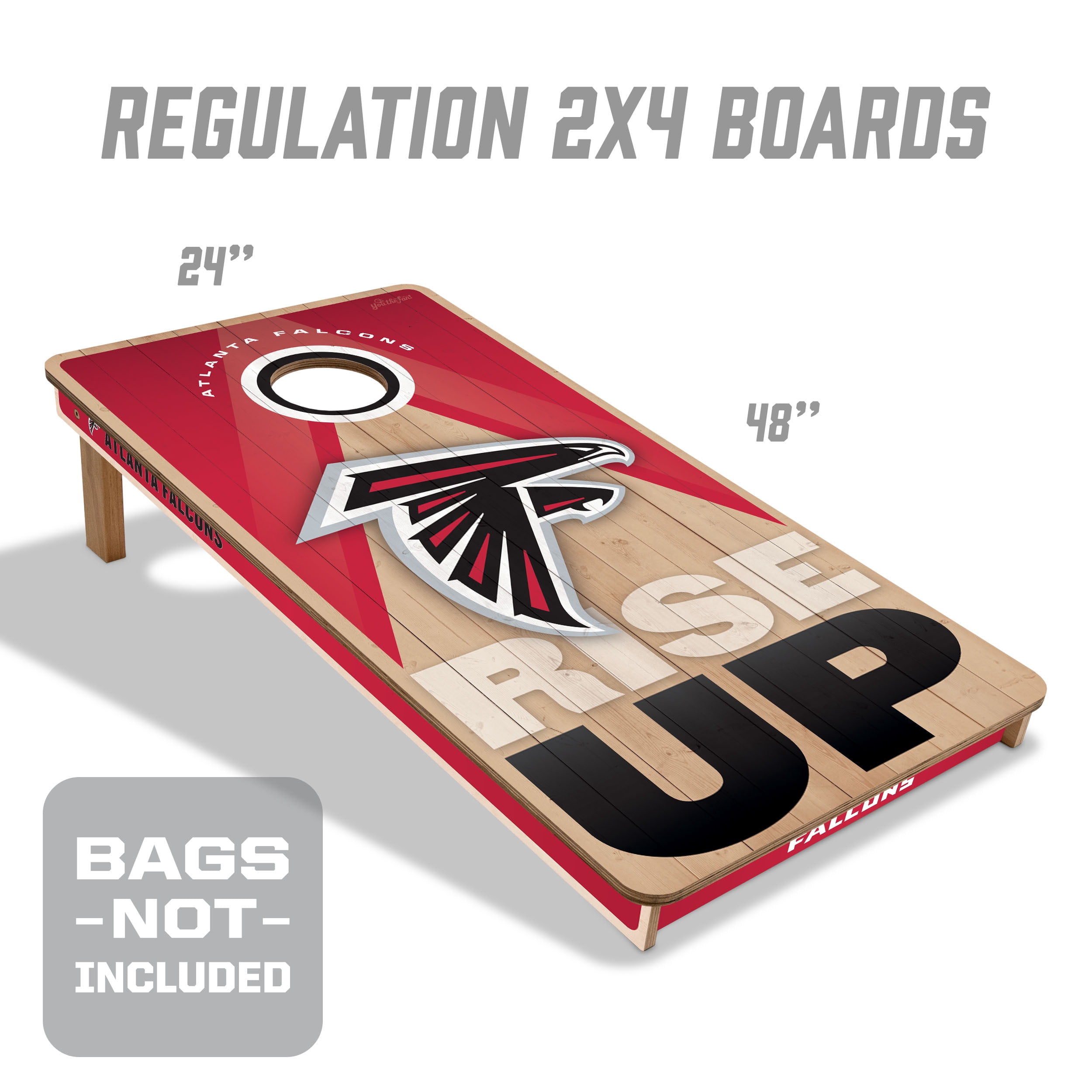 YouTheFan NFL Atlanta Falcons 2X4 Slogan Series Cornhole NO BAGS