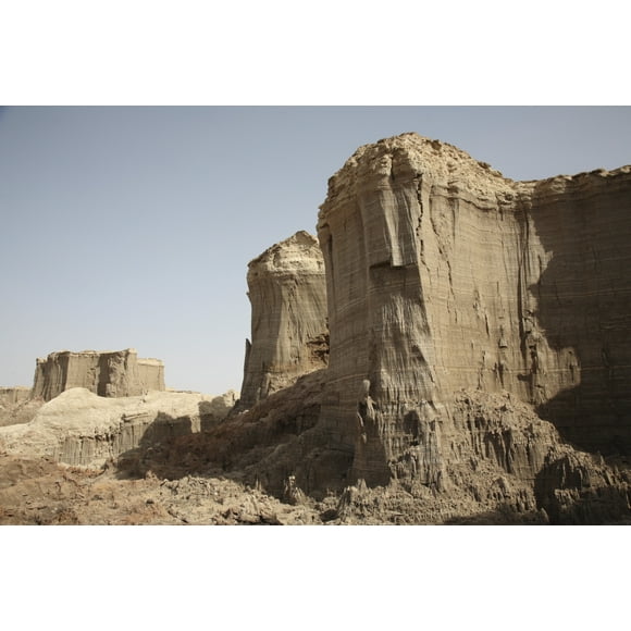 February 10, 2008 - Dallol geothermal area, salt canyons made of layers of halite and gypsum, Danakil Depression, Ethiopia Poster Print (34 x 23)