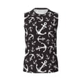 thumbnail image 6 of Lsque Anchors Print Men's Cotton Blend Sleeveless Muscle Shirts (S-3XL)- Moisture Wicking, Odor Protection, UPF 30+,Small, 6 of 8