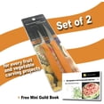 thumbnail image 2 of shiyou-GoldleafKing Thai Vegetable & Fruit Carving Knives Set of 2PC | 2, 2.5 Inch Orange Handle | Fruit Carving Tools Knive | Knife for Vegetables Yellow Set - Free 1 Mini Guide Book, 2 of 4