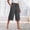 Dark Gray women plus size capri pants a1, variant on Women Plus Size Capri Pants with Pockets Elastic Waist Loose Casual Lounge Yoga Travel Trousers Summer Beach Work Cropped Pants, Blue 2XL