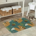 thumbnail image 7 of Rateoe Knitted Woodland Squirrel Pattern Flannel Door Mat Indoor Outdoor Entrance, Waterproof All-Weather Doormat,Fade Resistant, Low Profile Entryway Mat 16x24in, 7 of 7