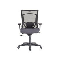 Tempur-Pedic TP7000 Mesh Back Fabric Task Chair Black and Agate Gray (TP7000-AGATE)