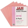 thumbnail image 4 of JAM Paper Glossy Two Pocket Folders, Baby Pink, 6 per Pack, 4 of 4