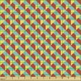 thumbnail image 2 of Abstract Sofa Upholstery Fabric by the Yard, Diagonally Arranged Geometric Formations in 3 Colors Modern Basic Touches, Decorative Fabric for DIY and Home Accents, Mustard Seafoam Red by Ambesonne, 2 of 5