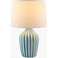 thumbnail image 2 of Livabliss Table Lamps, 22" Stratos Rustic Bedside Nightstand Table Lamp for Bedroom Living Room Office, Aqua Body with White Shade (22"H x 15"W x 15"D), 2 of 3
