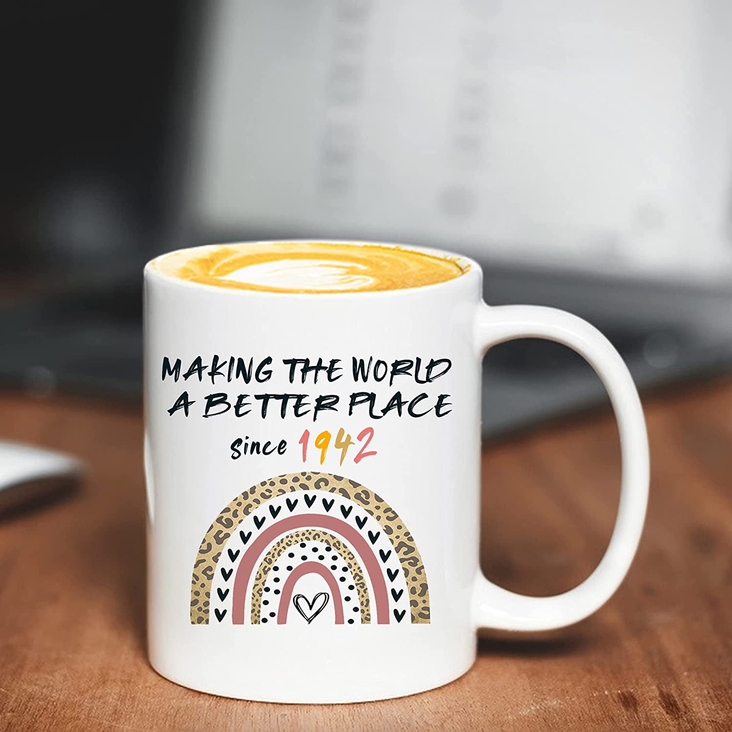 50th Birthday Latte Mug Making the World a Better Place 