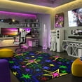 thumbnail image 2 of Joy Carpets Neon Lights Kapow 6' x 9' Indoor Area Rug in Color Fluorescent, 2 of 5