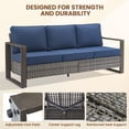 thumbnail image 6 of Giantfurnni 4 Pieces Patio Furniture Sets with Fire Pit Table,Swivel Chairs and Sofa,Patio Conversation Sets for Porch Deck Garden Backyard, 6 of 13