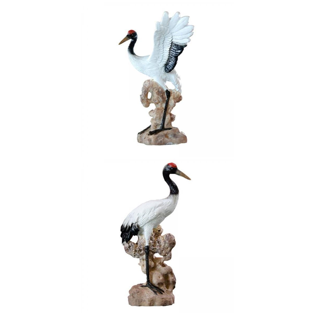 Crane Shape Statue,Resin Bird Statues Home Decorations Landscape