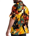 thumbnail image 3 of Basketball Men's Short Sleeve Beach Shirts, Casual Poplin Button Down Shirt, Summer Casual Printed Unisex Shirts, 3 of 6