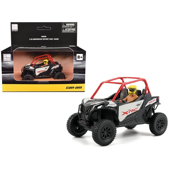 Can-Am Maverick Sport XRC 1000R Red and Gray with Driver Figure 1/32 Diecast Model by BRP Models