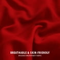 thumbnail image 3 of Exclusivo Mezcla Lightweight Reversible 3-Piece Comforter Set All Seasons, Down Alternative Comforter with 2 Pillow Shams, Oversized Queen Size, Red/Black, 3 of 7