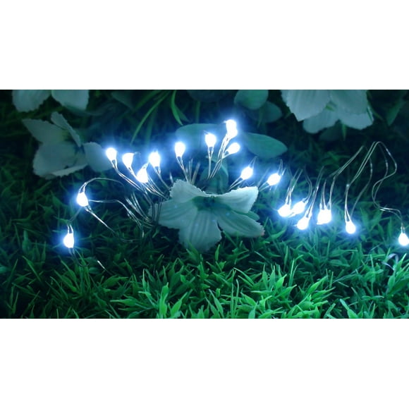 20 LED String Light Battery Operated Copper - White