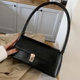 thumbnail image 2 of Bolso de hombro Mujer Casual Retro Tote PU Cuero Sólido Axilas Negro Wdftyju  Para Estrenar, 2 of 3