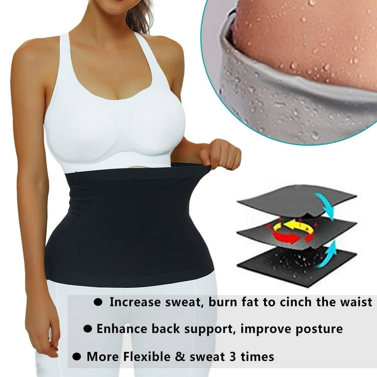 Waist Trainer Women, Waist Trainer for Weight Loss Women, Sweat Belt, Waist  Trainer Men - Adjustable Waist Trainer, Fits S/M (up to 33 Waist) Support  Back & Improve Posture Black : 