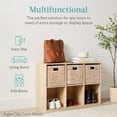 thumbnail image 4 of 6-Cube Storage Organizer, 11in Shelf Opening, Bookcase, Display Shelf, Customizable w/ 3 Removable Back Panels – Whitewash, 4 of 8