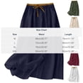 thumbnail image 4 of QATAINLAV Womens Cotton Linen Skirts Spring Fall Midi Length A Line Skirt with Pockets Beach Vacation Clothes Dress, Black, XL, Mothers Day Gifts, 4 of 10