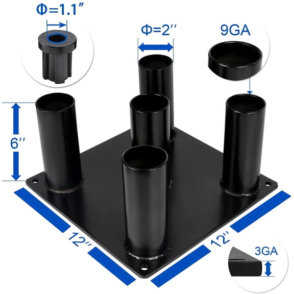 Barbell Storage Holder for Trap Bars - Heavy Duty Floor Stand