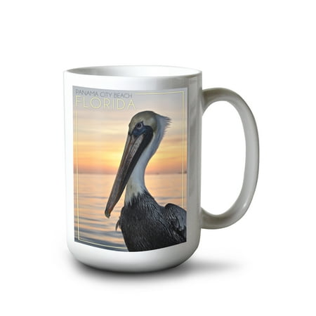 

15 fl oz Ceramic Mug Panama City Beach Florida Pelican Dishwasher & Microwave Safe