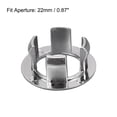 thumbnail image 3 of Unique Bargains Sink Overflow Covers Bathroom Kitchen Basin Trim Round Hole Caps Insert Spares Silver Tone 10Pcs, 3 of 3