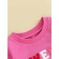 thumbnail image 4 of Bagilaanoe Toddler Baby Girl Valentine's Day Sweatshirt Long Sleeve Letter Embroidery Pullover 6M 12M 18M 24M 3T Kids Loose Tee Tops, 4 of 8