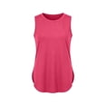 thumbnail image 4 of ClodeEU Women's Round Neck Sleeveless Tank Top,Casual Summer Loose Fit Beach Vacation Tees Hot Pink,Womens Plus XXL, 4 of 6