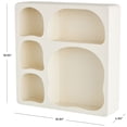 thumbnail image 3 of DecMode 19" x 5" 5-Tier Cream Geometric Wall Shelf with Abstract Block Shapes, 3 of 9