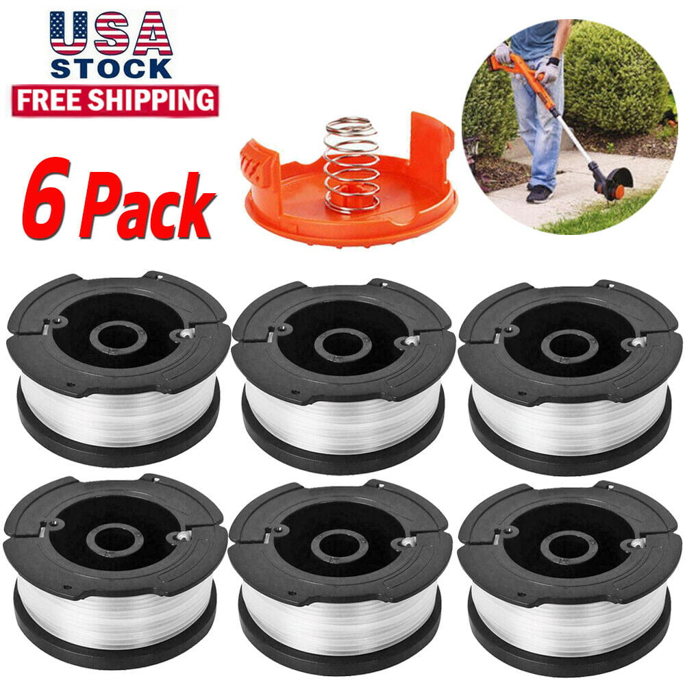 6-Pack For BLACK+DECKER AF-100-3ZP 30ft .065" Trimmer Replacement Spool 