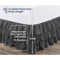 thumbnail image 5 of SGI Bedding 11 Inch Multi Ruffled Bed Skirt | Microfiber Bed Skirt | Fade Resistant, Wrinkle Free, Anti-static, Decorative, Extra Storage Space, Clutter-Free | California King, Dark Gray, 5 of 8