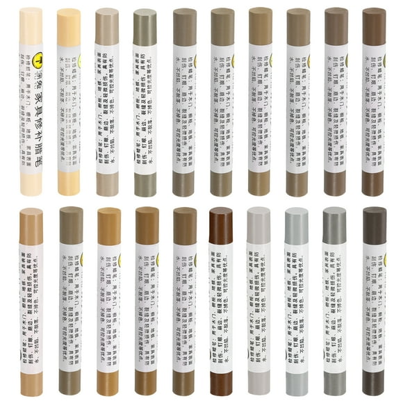 Furniture Repair Crayons Wax Filler Stick, 20Pcs Touch Up Pen Markers - for Scratches Tables, Technology Wood Series