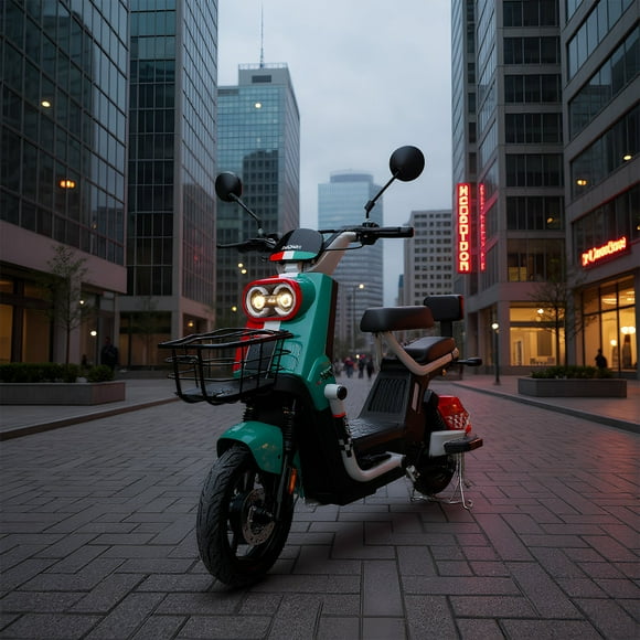 Moboss Bicicleta Electrica para Adultos Bicimoto Electrica Potencia Maxima del Motor 500 W Bateria 60V 20AH Verde