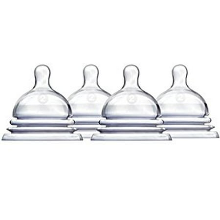 Munchkin Latch Natural Movement Baby Bottle Nipples, 4 Count, Stage 2