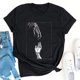 thumbnail image 2 of Camiseta holgada de manga corta con estampado de mueca retro para hombre y mujer Pompotops hfajkhk139451, 2 of 6
