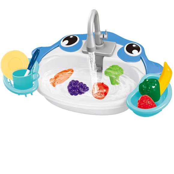 Interactive Kitchen Sink Toy with Running Water Feature, Pretend Play Set for Role-Playing, Develops Practical Life Skills for Kids
