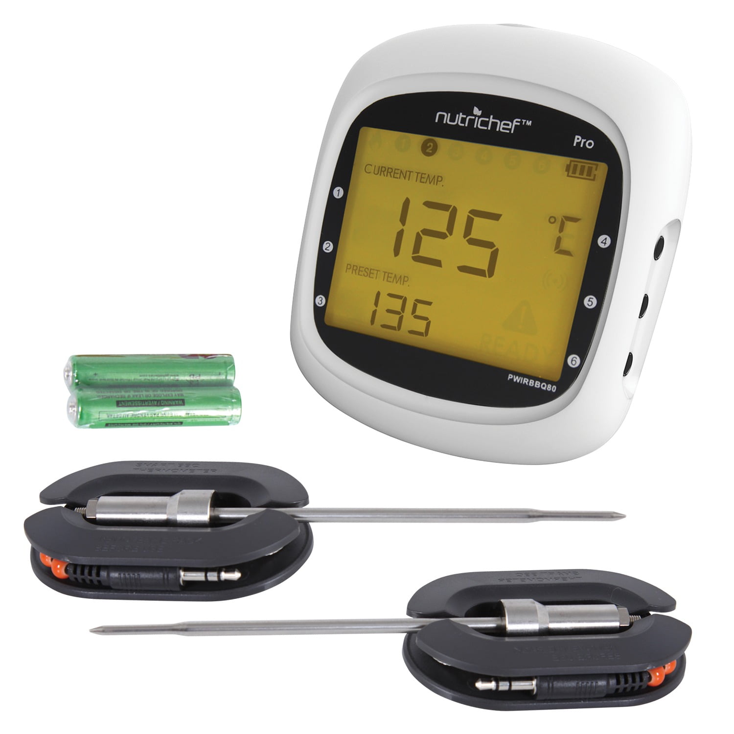 NutriChef PWIRBBQ80 Smart Bluetooth BBQ Grill Thermometer - Walmart.com