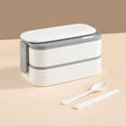 thumbnail image 2 of Up To 65% Off! 304 Bento Boxes Stainless Steel Double-layer Lunch Box Sealed And Divided For Office Workers Portable Lunch Box Household Work Fresh-keeping Box, 2 of 3