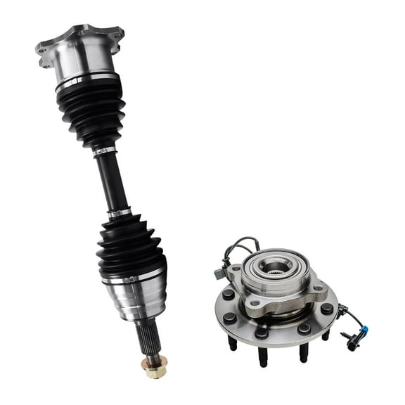 AutoShack Front Left or Right CV Axle Shaft Wheel Hub Bearing Assembly Replacement for 2007-2010 Chevrolet Silverado 2500 HD 4WD Driver or Passenger Side 8-Lug 8 HUB010200257