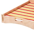 thumbnail image 5 of Etna Products Wooden Dog Bed Bone and Footprint Design with Removable Stripe Cushion, Small Pet Bed for Indoor/Outdoor Use 22"L x 16"W x 12"H, 5 of 5