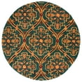 thumbnail image 4 of SAFAVIEH Heritage Tana Floral Area Rug, Green/Orange, 5' x 8', 4 of 10