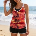 thumbnail image 2 of LYEAA Womens 3 Piece Tankini Swimsuits Colorblock Bathing Suit Tank Tops and Boyshorts Bottom Modest Swimwear, 2 of 8