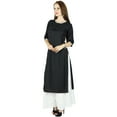 thumbnail image 2 of Bimba Women Summer Rayon Kurta Kurti 3/4 Sleeve Formal Tunic- Custom Clothing, 2 of 6