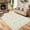 Beige, variant on Memoryfield 2' x 6' Floral Runner Rug, Washable Non-Slip Soft Low-Pile Carpet, Ultra-Thin, Stain-Resistant, Non-Shedding, for Kitchen, Dining Room & Bedroom, Black