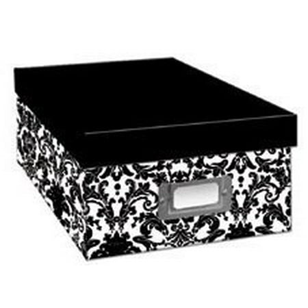 pioneer photo albums photo storage box black white damask pioneer photo albums photo storage box black white damask