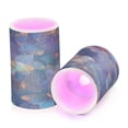 thumbnail image 2 of 2 PCS LED Flicker Flameless Candle with Remote Control Realistic 3D Wick LED Window Decoration Candle Set for Wedding Table Home Decor Favors Gold and Teal Butterflies, 2 of 7