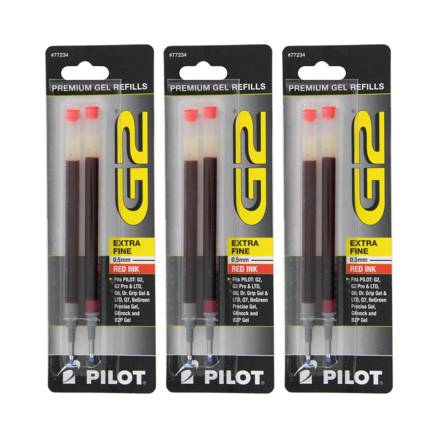 Pilot G2, Dr. Grip Gel ExecuGel G6, Q7 Rollerball Gel Ink Pen Refills
