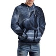 thumbnail image 3 of LAOLIUSN Novelty Horse Print Hoodie Animal 3D Pattern Sweatshirt Hooded Pullover with Pocket S-4XL, 3 of 7