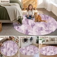 thumbnail image 5 of Round Rugs 8Ft, Pink Abstract Round Area Rug Washable Indoor Throw Carpet, Modern Oil Painted Art Contemporary Large Non Slip Circle Rug for Kids Room RV Home Decor Aesthetic, 5 of 8